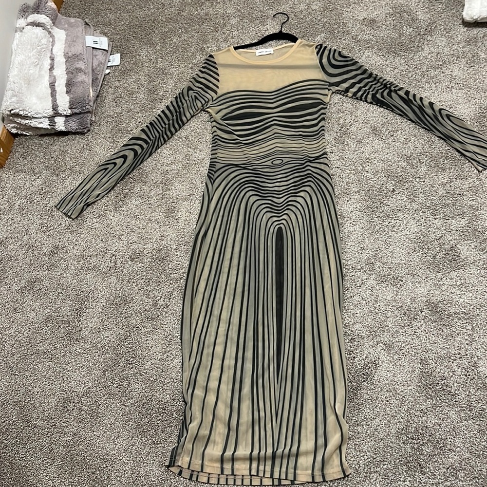 Black and cream dress